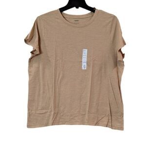 Sonoma Womens Size XXL Tan Heather Crew Neck Short Sleeve Pullover T-Shirt